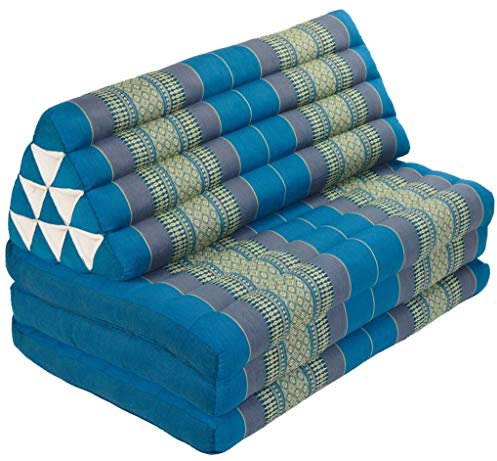 Fine Asianliving Thaikissen Dreieckskissen 3 Auflagen Kapokfüllung XXXL 80x190cm Thai Kissen Meditation Matte Matratze Kapok 301-N03