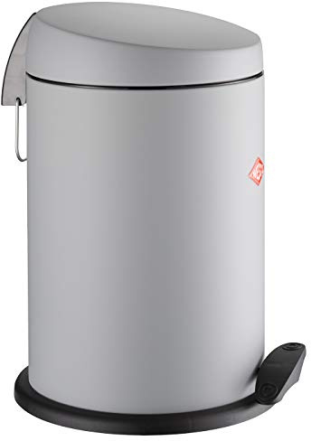 Wesco 121212-79 Capboy Base Mülleimer, Stahlblech, 13 liters, Cool Grey matt