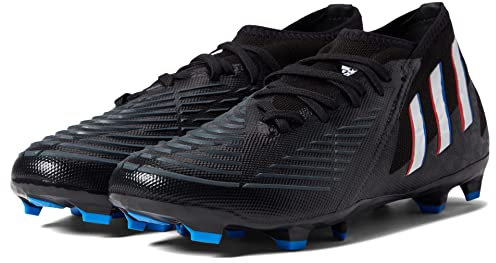 adidas Zapato de fútbol de tierra firme unisex Edge.2, Core Black/White/Vivid Red, 46 EU
