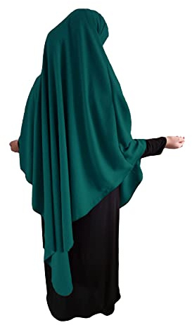 Yaqeen XL-Khimar-Dreieck-Hidschab für Muslime, einteilig, weicher Kreppstoff, Kopftuch, Material, Chadors, Arabien, islamisches Gebetskleid, muslimische Schals, Körperabdeckung