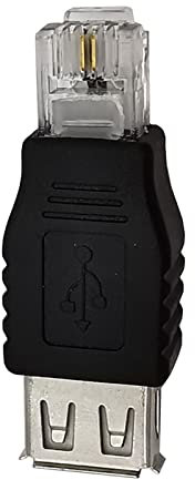 BAIRU USB 2.0 USB-A femmina a RJ11 4 PIN 6P2C Network Ethernet Adattatore del connettore del telefono Adattatore USB A a RJ11 Convertitore