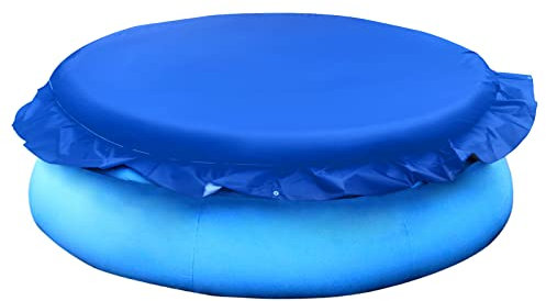 Swimming Pool Covers For Above Ground Pools, Pool Cover 8-12ft, Debris/weather Frame Pool Cover, Rectangular & Round Pool Cover Thermal For Garden Pool, Hot Tub Cover Paddling Pool (Blue-245 round)