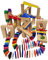 Calmado - 200 pcs Age 3+ Marble Run Wooden Set/Ball Track Set for Kids/Girls/Boys Made of Beech Wood + Bag + Instructions