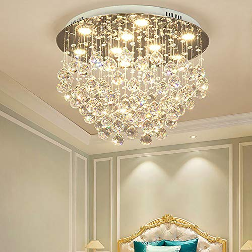 Deckenleuchte Rund Pendelleuchte Regentropfen Deckenlampe Led Kristall HäNgeleuc Kronleuchter Wohnzimmer Beleuchtung Deckenlamp Modern Lampe Moderne Deckenpendelleuchte Decken Luxus Bar HäNgeleuchte