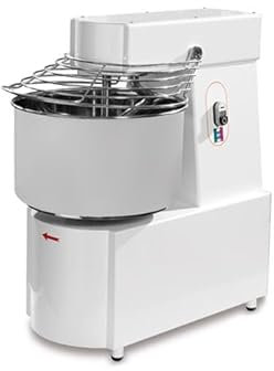 RESTO ITALIA Pizza Spirale 20L Professionnel - Resto Italia - Mélangeur à Pâte en Acier Inoxydable - Spirale - 1 Vitesse - 750W - 400V - Triphasé - 68Kg - 400x630x700mm