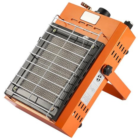 DECORN Tragbarer 2-in-1-Propanheizer und Campingkocher – Verstellbarer Winkel, Edelstahl-Gasherd, Butan Camp-Zelt-Heizung für Eisfischen, Rucksackreisen, Wandern, Jagd, Überleben, Notfall,