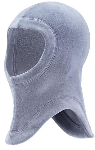 Sterntaler Schalmütze Unisex - Baby und Kinder Mütze aus warmen Microfleece - Winter Balaclava, Schlupfmütze - Silber Melange, 49