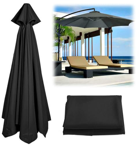 Rechange Toile De Parasol De Jardin, Auvent De Remplacement, (200 CM/2,7 M/300 CM ~ 6 Baleines 8 Baleines) Toile De Rechange Housse De Parapluie – Résistant Aux UV/imperméable/lavable/facile À Install