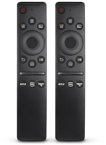 2er-Pack Universal Fernbedienung für alle Samsung Fernseher LED QLED UHD Frame Solar 4K 8K Smart TV Original Remote, Universalfernbedienung mit Shortcut Taste für Netflix, Rakuten TV