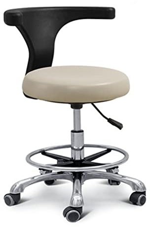 Zahnarztstuhl Medizinischer Hocker 360° Drehung Armlehne PU Leder Sattelhocker Höhenverstellbar Zahnarzthelfer Hocker Salonstuhl
