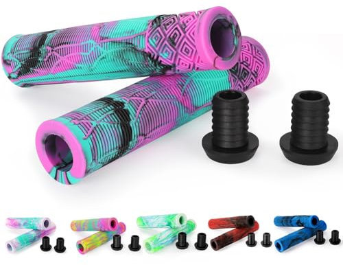 Empuñaduras para Patinete - 160 mm Empuñaduras de Patinete de Acrobacias Bicicleta Empuñaduras de Manillar - Empuñaduras de Manillar de Color Mixto para Patinete de Acrobacias BMX MTB Bicicleta (A