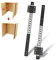 NECILO 350mm Guía de extracción oculta para puertas de armarios,Herrajes ocultos para puertas correderas de armarios,correderas para puertas de bolsillo,extraíbles para cajones,montaje lateral,1 par