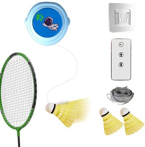 Honhoha Badminton-Rebound-Trainer,Badminton-Trainer | Training Rebound Elastizität Badminton Trainer,Verstellbarer Badminton-Einzelspieler-Trainer für Freunde, Mädchen, Familienspaß