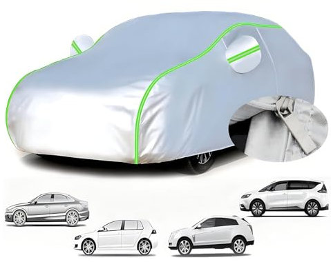 Autoabdeckung Vollgarage für Nissan Primera P12 Kombi 2001-2008(467,5x176x148,2cm),Regen- und schneefest, Antifouling, umweltfreundliches Material, Lange Reflektorstreifen