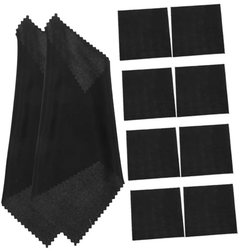 SECFOU Baumwoll Bildschirm Reinigungstücher 14x14cm 10 Stück Schwarz Staub Und Fettentfernend Streifenfrei Für Smartphones Laptops Tablets Brillen Und Kameralinsen