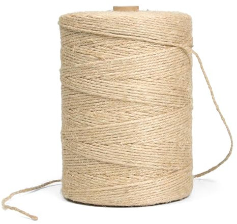 MDDK DY Spago di Juta 2mm x 500m – Lunghezza Extra per Giardinaggio, Decorazioni e Confezionamento Regali, Corda Naturale Resistente