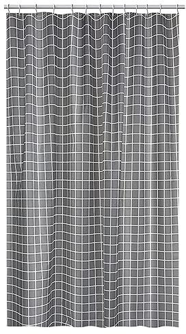 Shower Curtain Cortinas de Ducha Cortina de Ducha Impermeable Divisor de baño Divisor Gris Cortina de bañera de impresión a Cuadros (180x220 cm) Shower Curtain
