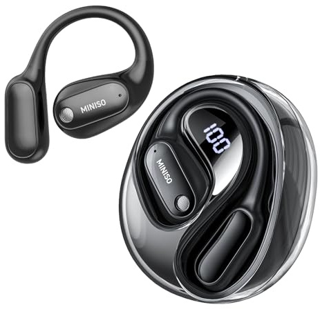 MINISO Language Translator Earbuds, AI Translation Earbuds Real Time with 135 Languages, Bluetooth 6.0, LED Display, Open-Ear Translation Headphones with APP, 60Hrs Playtime for Travel & Business