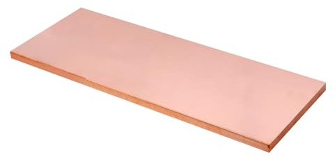Uxney Kupfer-Flachstangen, 4 x 50 x 200 mm C110 Kupferstangenmaterial, Massives Kupferblech für Basteln, DIY, Elektro, Modellbau & Kunstprojekte-Weichgeglühtem