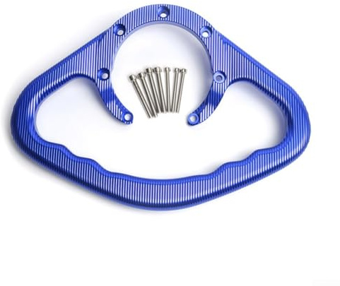 Mango de manillar de motocicleta, tapa de depósito de combustible para motocicleta, reposabrazos de asiento trasero, agarre de tanque de seguridad para pasajeros, mango de aluminio CNC (azul)