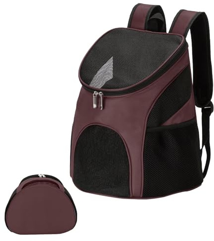 ETUCYNG Atmungsaktiver Katzenrucksack 33x30x24cm Erweiterbar Katzenrucksack Nylon Atmungsaktiver Welpenrucksack Hunderucksack Faltbarer Haustierrucksack Für Katzen Und Kleine Hunde
