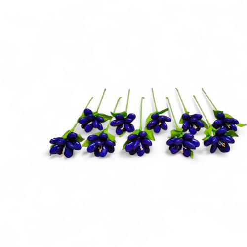 Frésia Dragées Chocolat – Fleur Gourmande en Dragées Chocolat Noir – Décoration de Table et Cadeau Invités Mariage Baptême Communion – Couleurs - Lot de 10 (Violet)