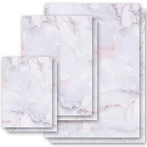 Briefpapier Marmor & Struktur MARMOR FLIEDER - DIN A5 Format 100 Blatt - Paper-Media