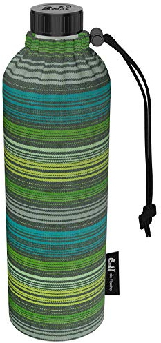 Emil Trinkflasche aus Glas für Mädchen & Jungen isolierte Glasflasche für Schule, Freizeit, Sport: Kinder & Eltern BIO 0,75l Spring (Weithals)