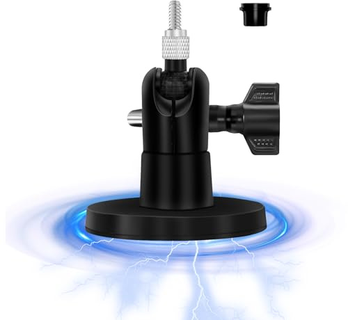 BECEMURU - Supporto magnetico da parete per esterni, orientabile a 360°, forte supporto magnetico per Blink XT/XT2, Blink Mini e tutte le telecamere di sorveglianza con foro per vite standard da 1/4