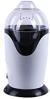 JHNEA Popcorn Maker, Electric Healthy Fat Free Popcorn Machine 1200w Power, Easy to Make Healthier Snack Popcorn Within 3 Mins,Black/White