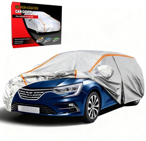 Bâche Voiture Exterieur Personnalisé pour Renault Scenic 3(2009-2016) Housse de Voiture ImperméAble,Résistant à la Neige par Tous Les Temps, Coupe-Vent,Durable, et résistante aux Rayures
