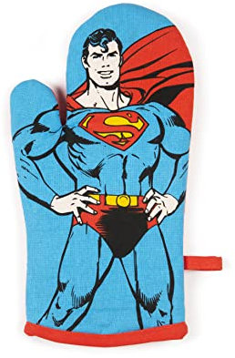 Excelsa Superman Guanto da Forno, Taglia Unica, Fodera 100% Cotone, Imbottitura in Poliestere