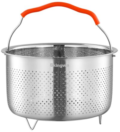 Cestino per pentola istantanea in acciaio inox 18/8, accessori per pentola a pressione (6 L)