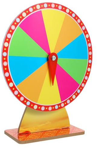 Yardwe Tisch-Preisrad Glücks- Bearbeitbares Rotierendes -Spiel Für Karneval Party Messe Urlaub Spiel-Requisiten