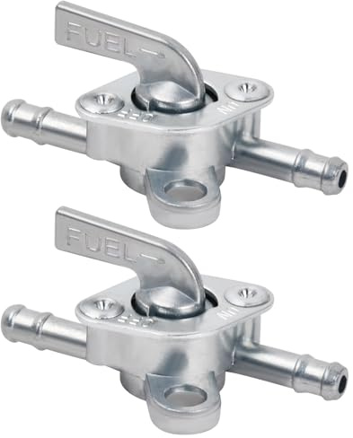 2 Pièces Carburant Robinet Interrupteur,Robinets de Carburant Universels 6 mm,Commutateur d'Essence Moto,Robinet de Carburant pour 50cc 70cc 90 cc 110cc 125cc 150cc Cyclomoteur Moto et Quad