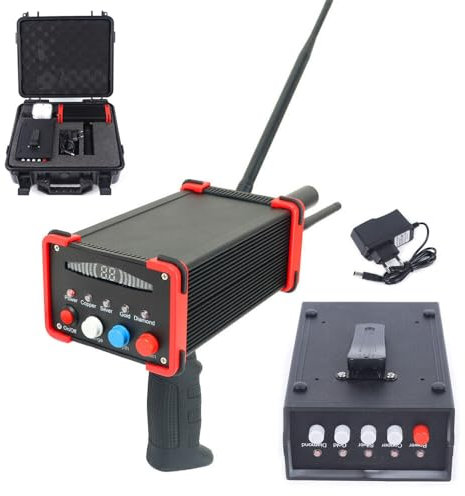 Metalldetektor Profi Handheld Metalldetektor Set mit Dual Probe, Metallsuchgerät Detektor für Gold Silber Kupfer Edelsteine Diamond, Golddetektor, Detektionstiefe 16M, Suchbereich 99M, Rot Schwarz