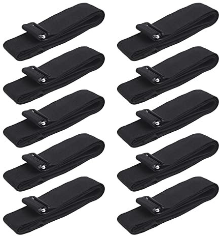 Bstepompre 10Pcs Heart Rate Chest Strap Adjustable Elastic Strap for Sports Wireless Heart Rate Monitor