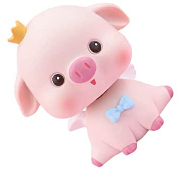 TOPBATHY Pig Desktop Decor Schüttelkopf Schwein Figur Als Auto Wohnaccessoire Niedliche Harz-Dekoration Für Büro Schlafzimmer Und Öffnen Der Augen