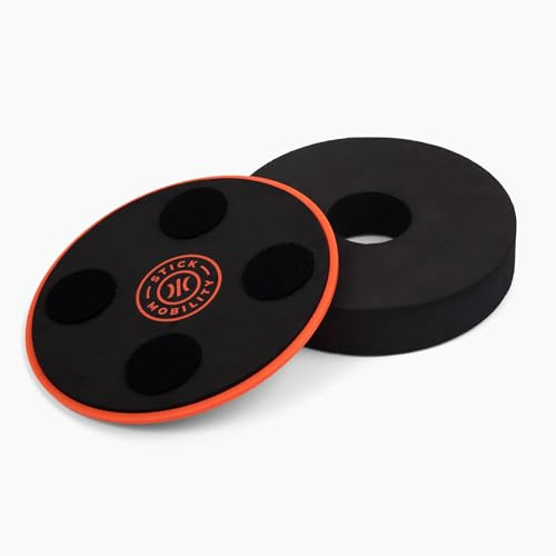 Stick Mobility TriSlider | Exercise Glider Discs, Balance and Stability Trainer for Hands & Feet to Improve Coordination and Engage Core Strength.