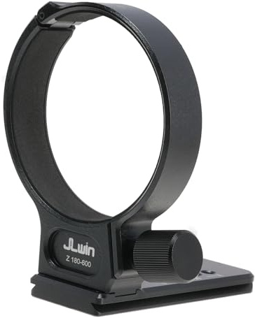 Metal Lens Collar Tripod Mount Ring for Nikon Nikkor Z 180-600mm f/5.6-6.3 VR, Lens Support Holder Bracket Bottom Arca-Swiss Plate 1/4-20 3/8-16 Holes Mount to Tripod