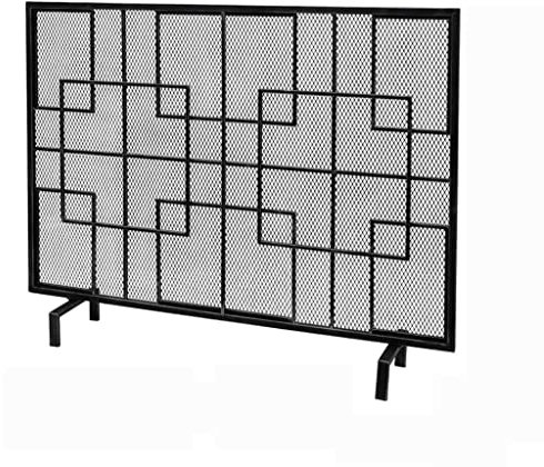 MYVVKIA Pare-feu de cheminée en Fer forgé de Style européen Pare-feu Simple Grille de Protection de cheminée pour la Maison Écran de Porte de cheminée Clôture familiale Grille a
