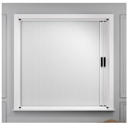 LVLDAWA Innenfaltfenster, Einziehbare Schiebetür Mit Scheunenpaneelen Für Schränke Mit Aluminiumrahmen, Verdunkelungs-Plissee-Fenster Mit Wärmeisolierung(100X120CM)