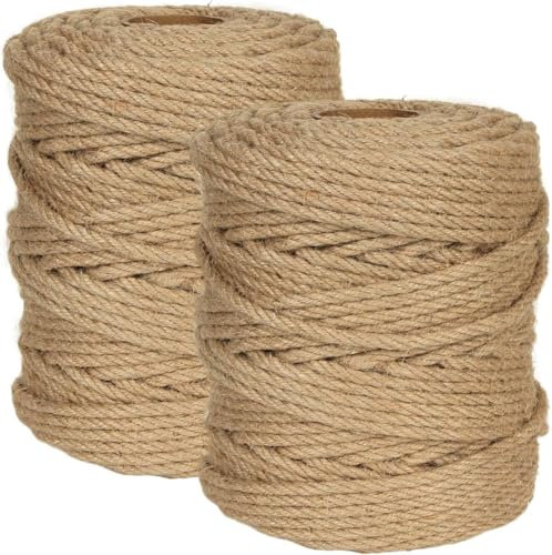 Corda Tiragraffi per Gatti, 5 MMX60 M Cordas di Sisal Naturale, Sisal per Tiragraffi Corda di Canapa per Decorazione del Hogar e Giardino