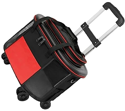 Carrito Portátil para Mascotas, Estuche Transpirable para Perros y Gatos, Cochecitos con Ruedas, Maleta para Salir de Viaje, Azul (rojo)