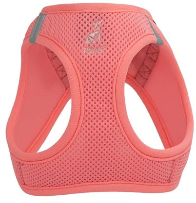 P24S Step-In Air-Mesh Brustgeschirr für kleine und mittelgroße Hunde und Digital Smart Hundegeschirr Hundemarke Hundefinder dogtag (Neon Pink, S)