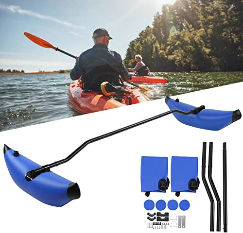 SustVita Kit di stabilizzatore gonfiabile per canoa in PVC, per un facile utilizzo in kayak e canottaggio (blu)