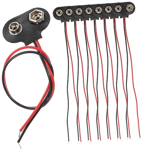 LALAFINA Conector de de 9 V Tipo de 6Cm 50 Piezas Clip para para Proyectos Electrónicos Resistente para Tirar de LED
