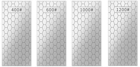 4PCS Diamond Knife Sharpen Plate Honing Bench Stone 400 600 1000 1200 Grit Kit