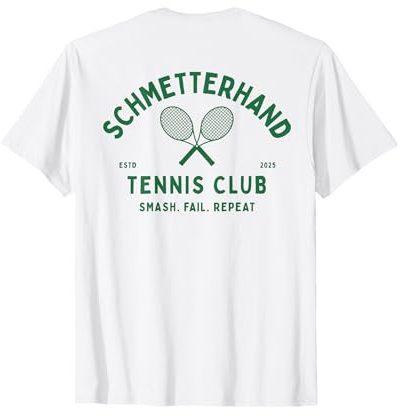 Schmetterhand Tennis Club | Old Retro Fan Trikot Backprint T-Shirt