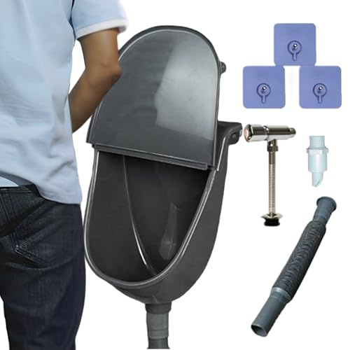 Wasserloses Urinal | Urin-Umleiter, Wand-WC mit Abdeckung für Schuppen, Garage, Hinterhof, Camping, Wohnheim, Fitnessstudio, öffentliche Parks, Baustelle